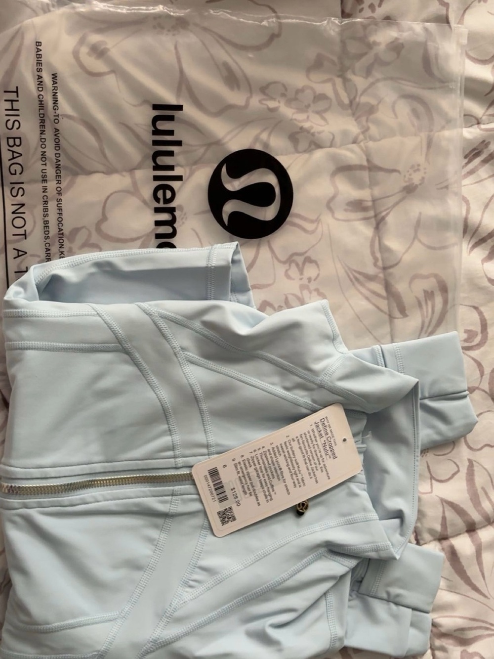 lululemon athletica Light Blue Full-Zip Athletic Jacket